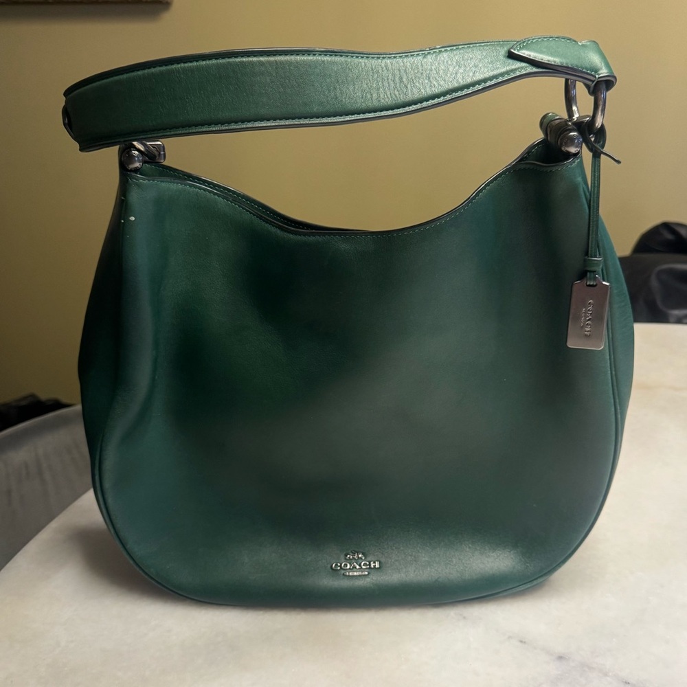 RARE Coach Emerald Green Hobo Bag